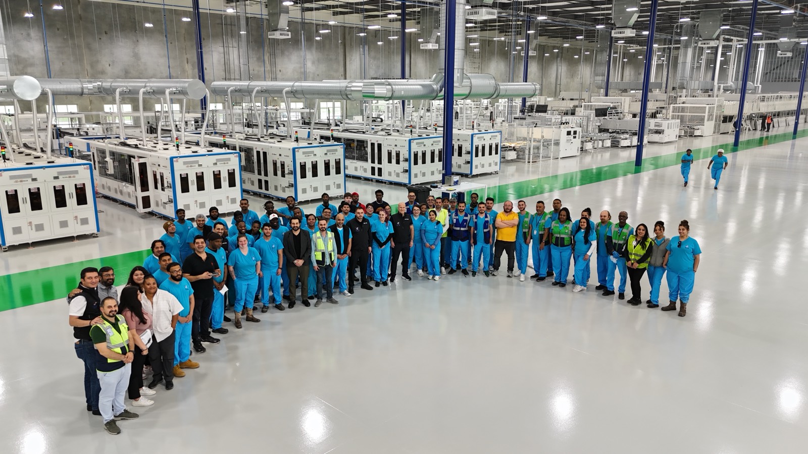 Sirius PV team on the factory floor