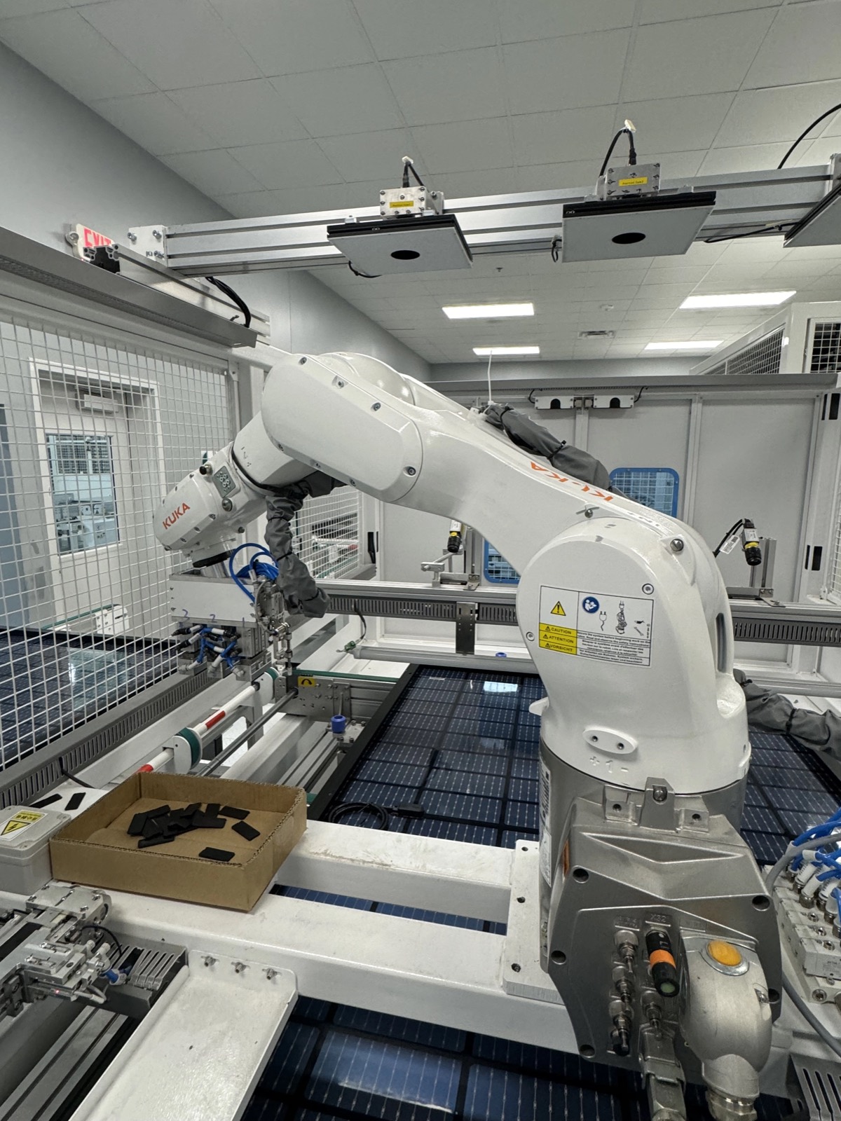 Automated module assembly equipment at the Sirius PV facility