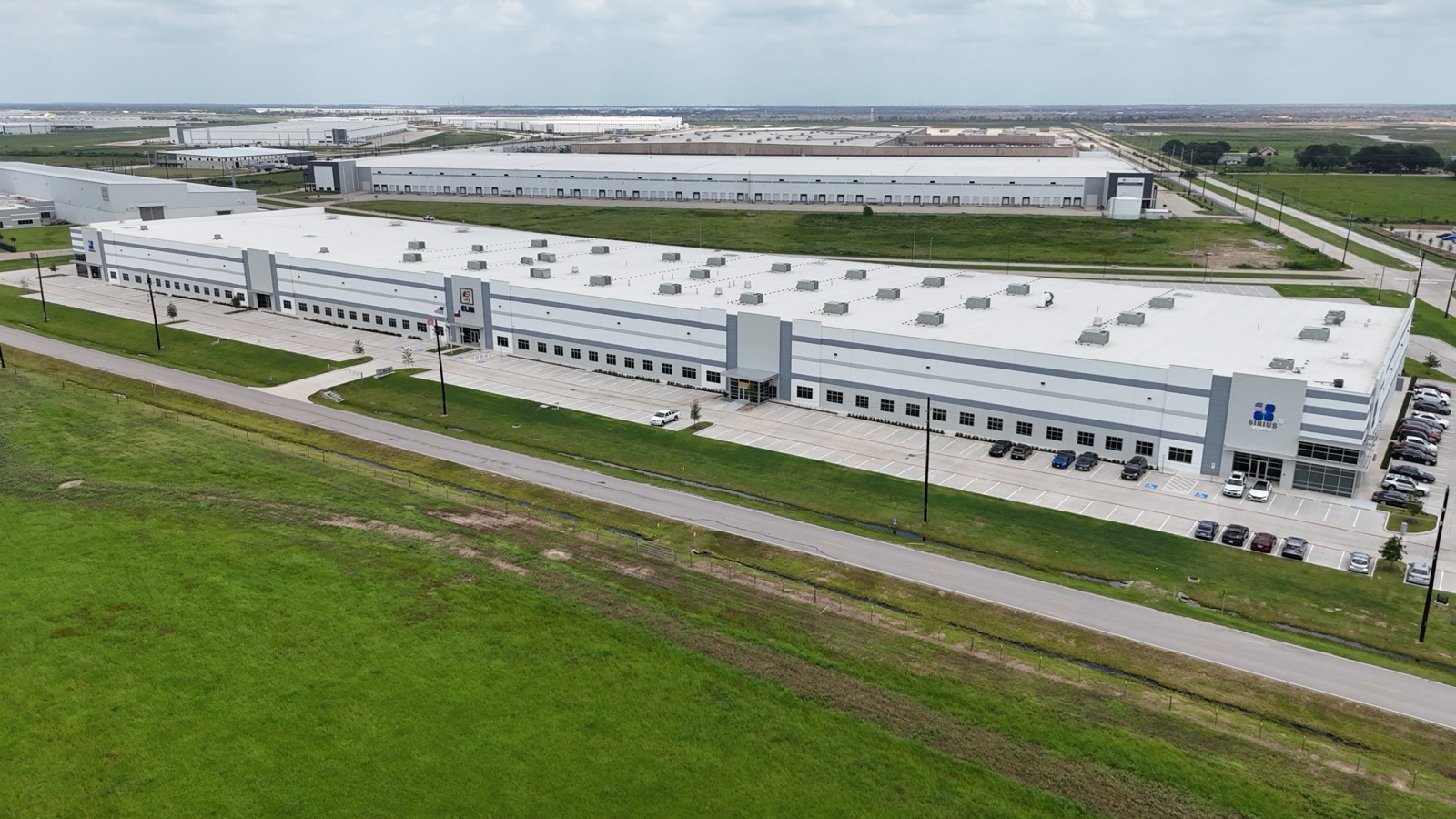 Aerial view of the Sirius PV facility in Brookshire, Texas