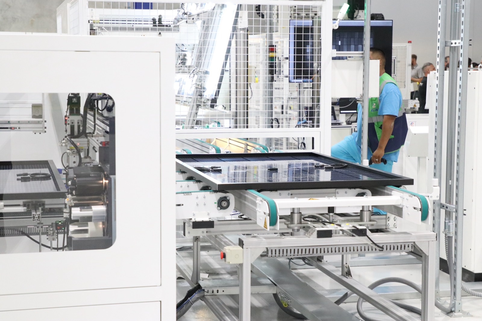 Sirius PV solar module on the production line in Brookshire, Texas
